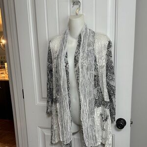 Aria A Open Front Jacket measures large